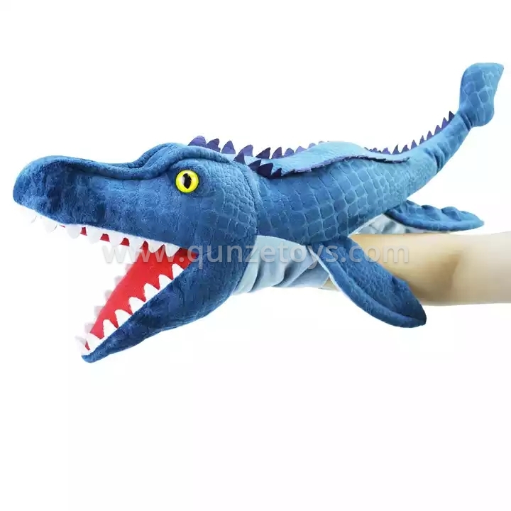Amazon Hot Selling Stuffed Cute Dinosaur Series Dino Plush Toy Dinosaur Hand Pup