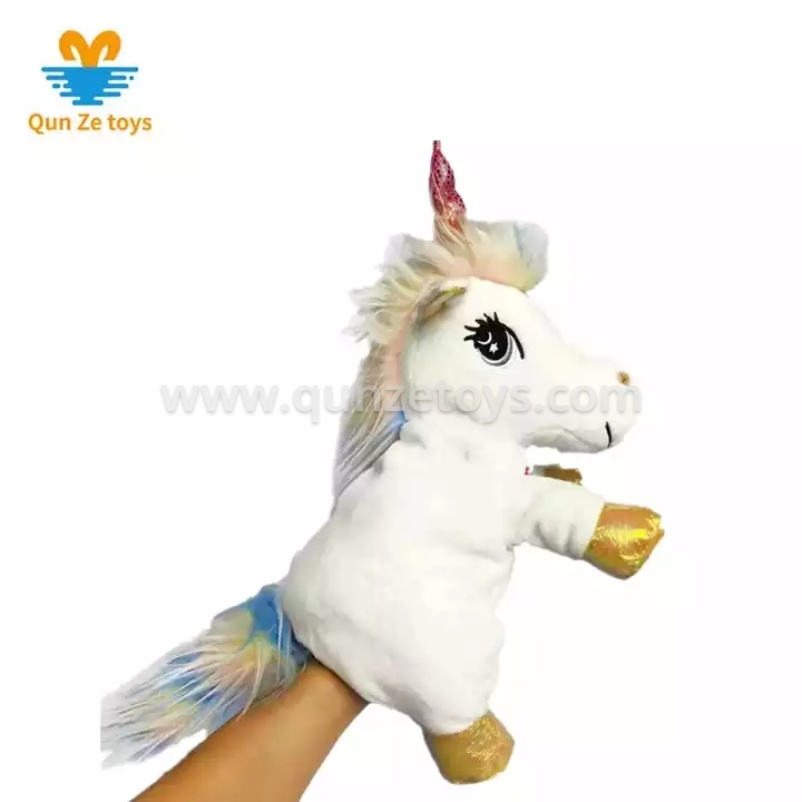 Wholesale Factory Custom Cartoon Character Hand Puppets Plush Unicorn Plush Hand
