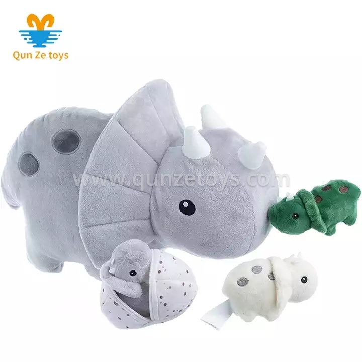 Stuffed Animals for Boys Stuffed Mommy Dinosaur with 3 Baby Dinosaurs Toy Stuffe