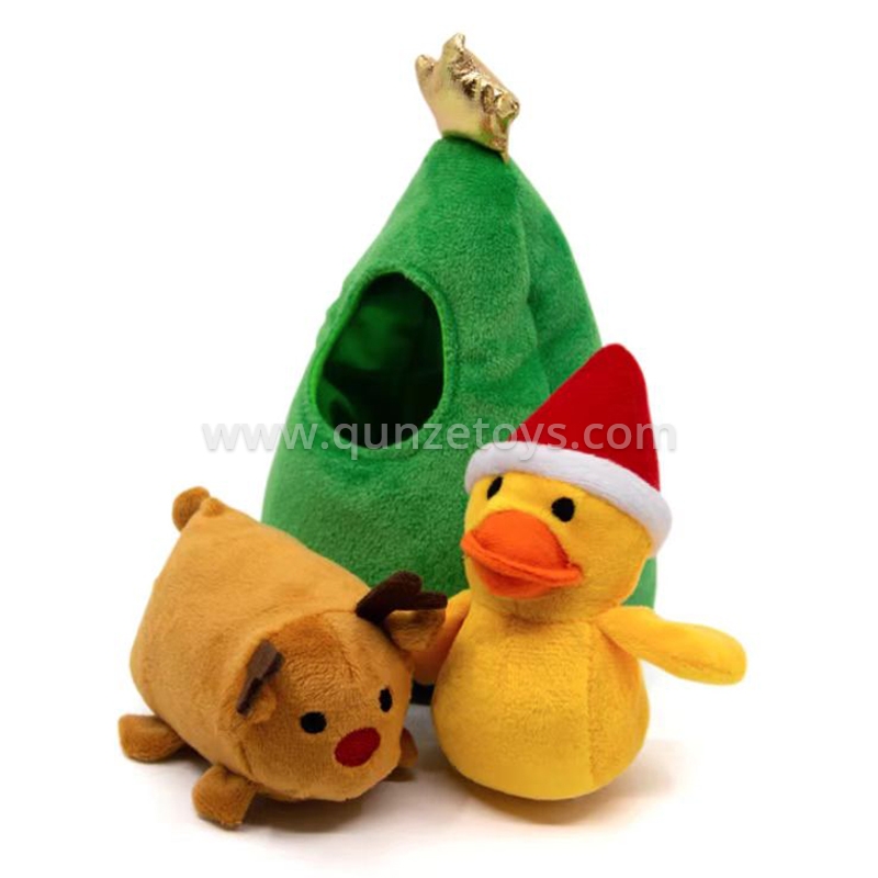 Factory Custom Pet Plush Toy Puppy Companion Play Christmas Gift Duckling Puppy 