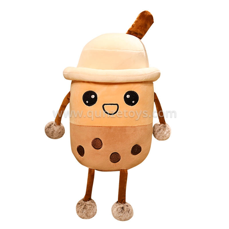 Wholesale Custom Soft Cute Bubble Milk Tea Plush Toys Stuffed Pillow Boba Toys 