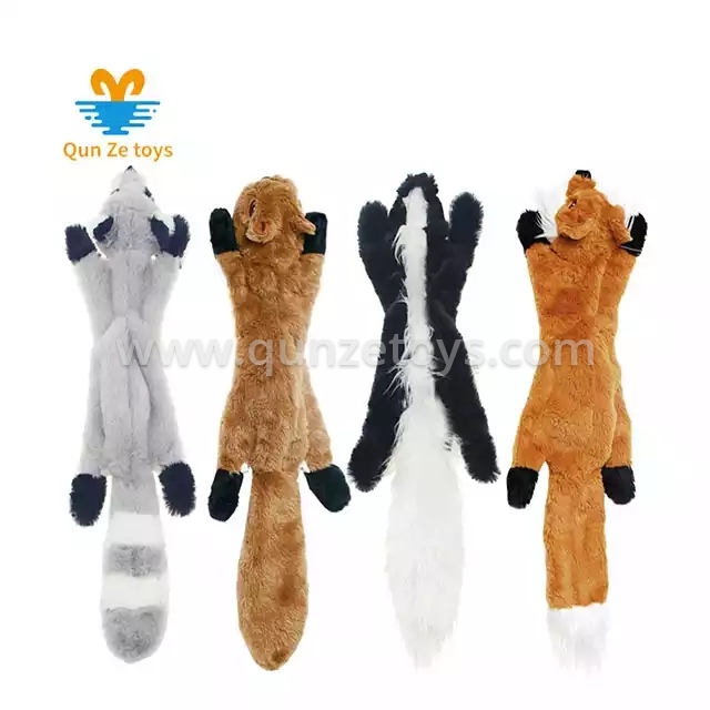 Soft Chew No Stuffing Squirrel Large Squeaky Plush Pet Dog Toy