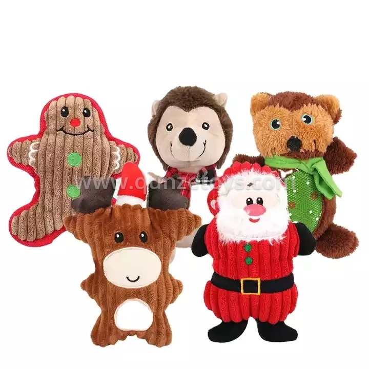 2022 Amazon Hot Selling Interactive Pet Chew Toys Christmas Squeak Durable Chew 