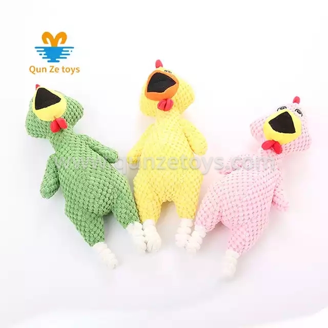 Colorful pineapple wool sound screamed chicken pet plush sound toy pet toys for 