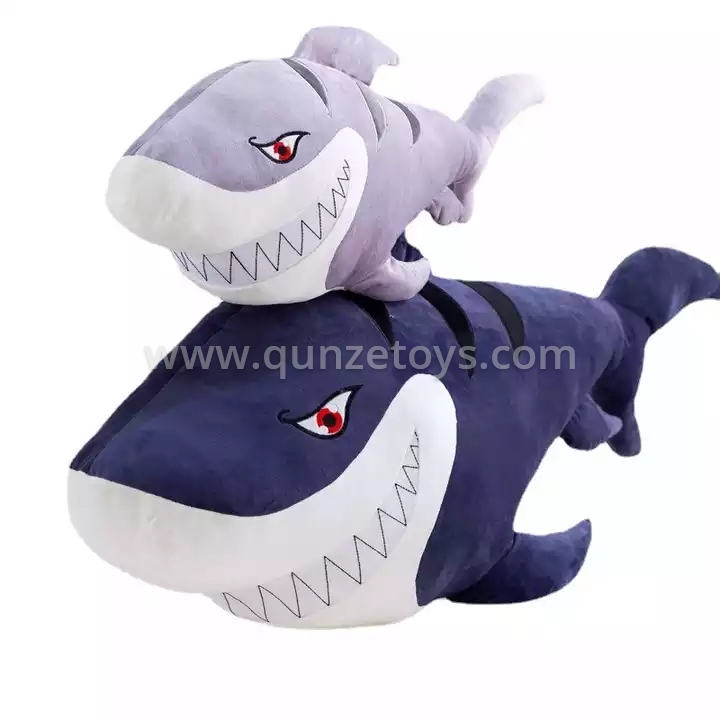 Cute big shark plush toy big white shark doll sleeping plush pillow Children's s