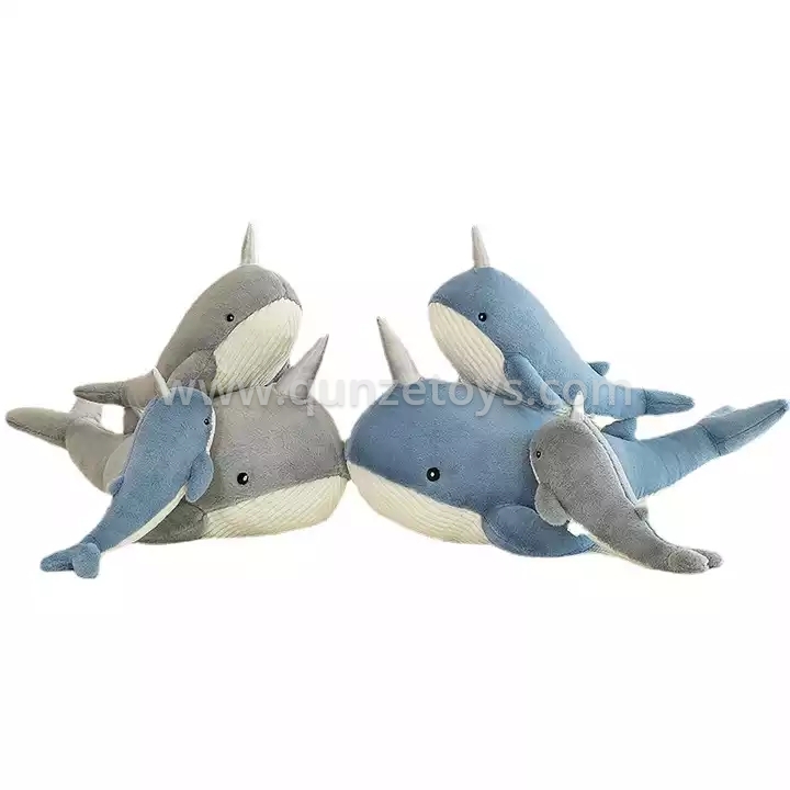 Customization Cute Narwhal Plush Sea Animal Toy Soft pillow Cute Stuffed Toy Sof
