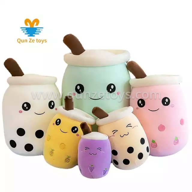Newest Cute Fruit Drink Plush Stuffed Soft Milk Tea Plush Boba Pillow Bubble Tea