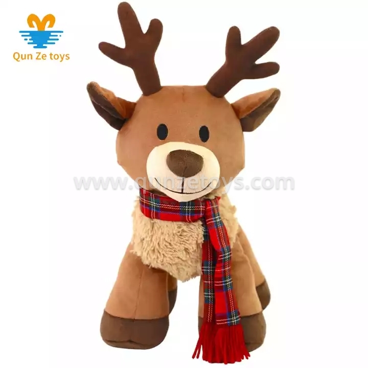 Custom Stuffed Decoration Reindeer Doll Christmas Animal Plush Toy For Kids Chri