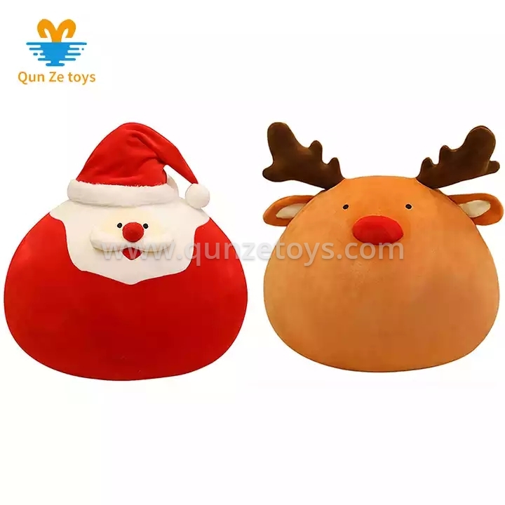 Animal Cute Reindeer and Santa Plush Toys With Big Pocket Plush Pillow For Boys 