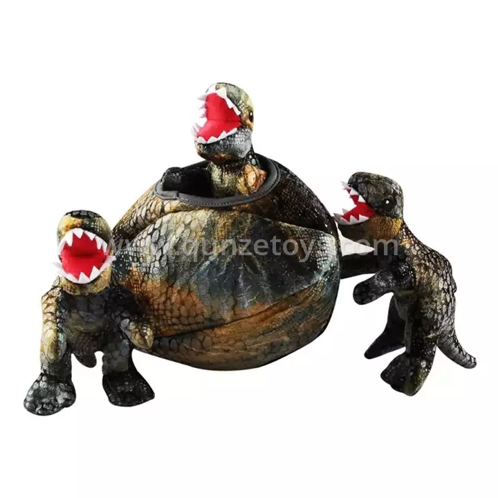Dinosaur Egg All for Paws Multi Holes Squeaky Plush Dog Toy Dog Playing Toys Act