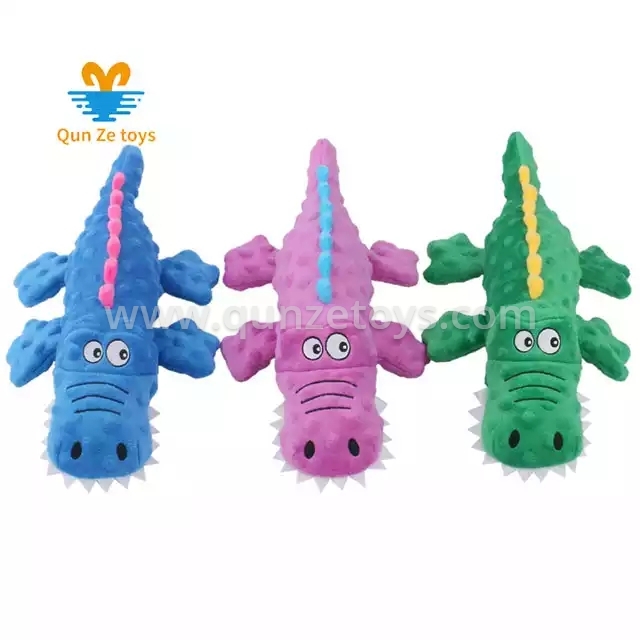 Pet Chew ToysWholesale High Quality Pink Crocodile Chew Squeaker Plush Soft Toys