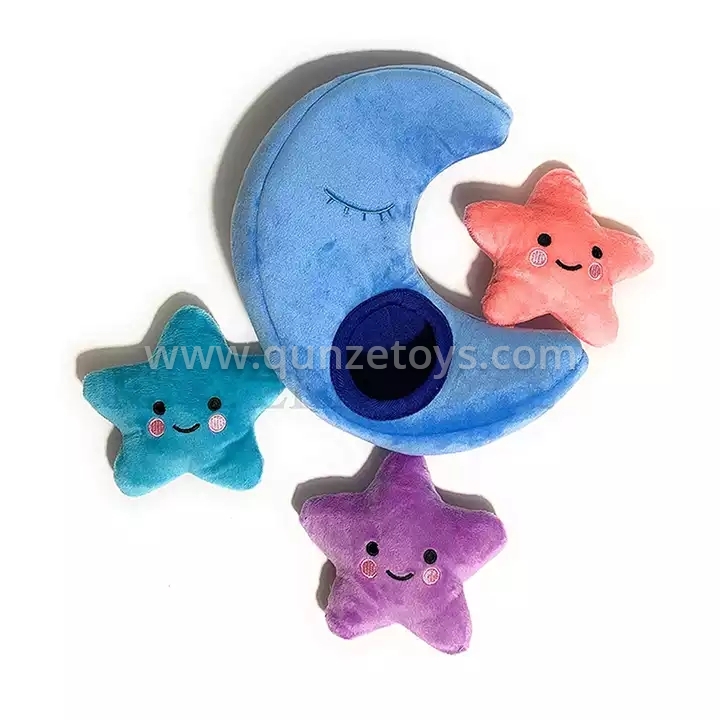 Muli-Holes with Many Holes Hide Seek Dog Toy Interactive Squeaky Plush Dog Toys 