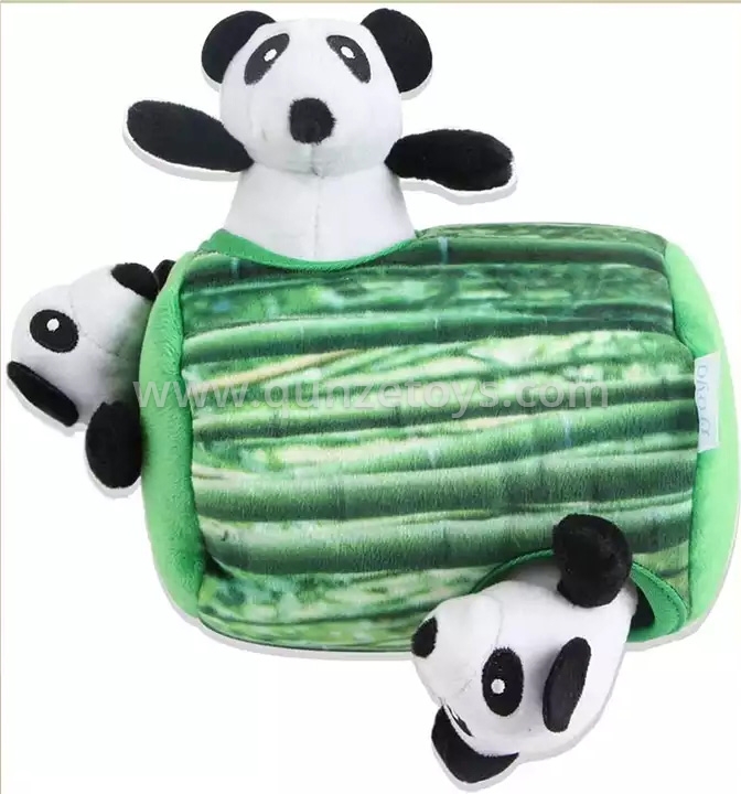 Multi-hole Plush Squeaker Dog Toys Puzzle and Hide Seek Dog Toys for Large and M