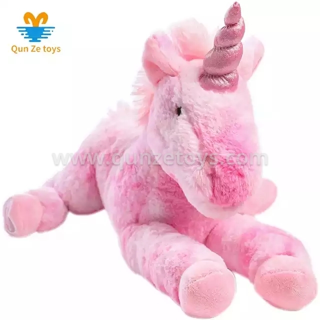 OEM Custom Girls Baby Gift Pink Animal Cute Soft Stuffed Toy Unicorn Dolls