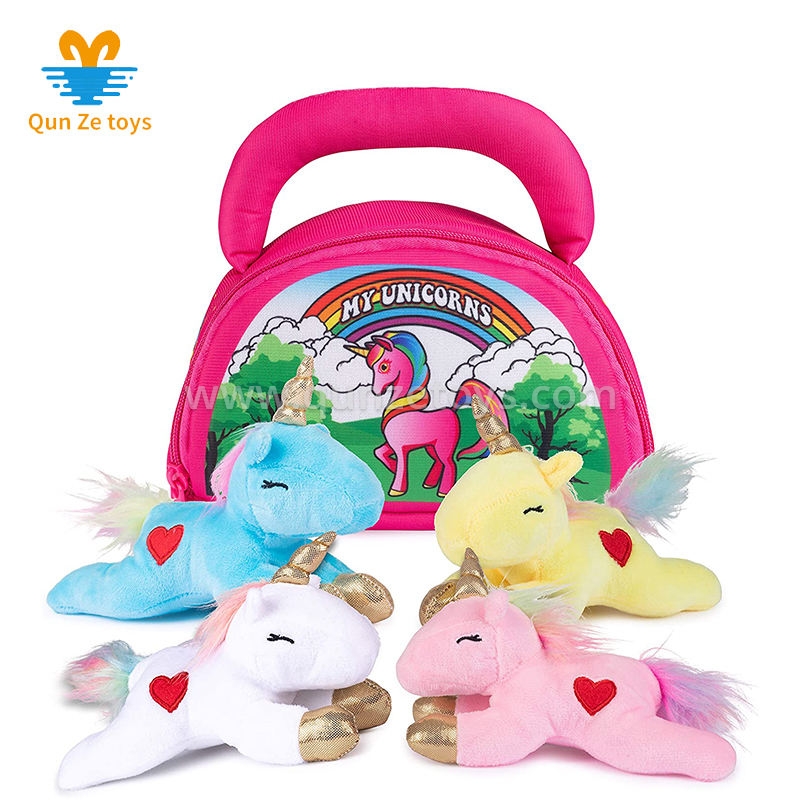 Promotional Gift Includes 4 Soft Stuffing Unicorns Stuffed Animal Toys Unicorn C