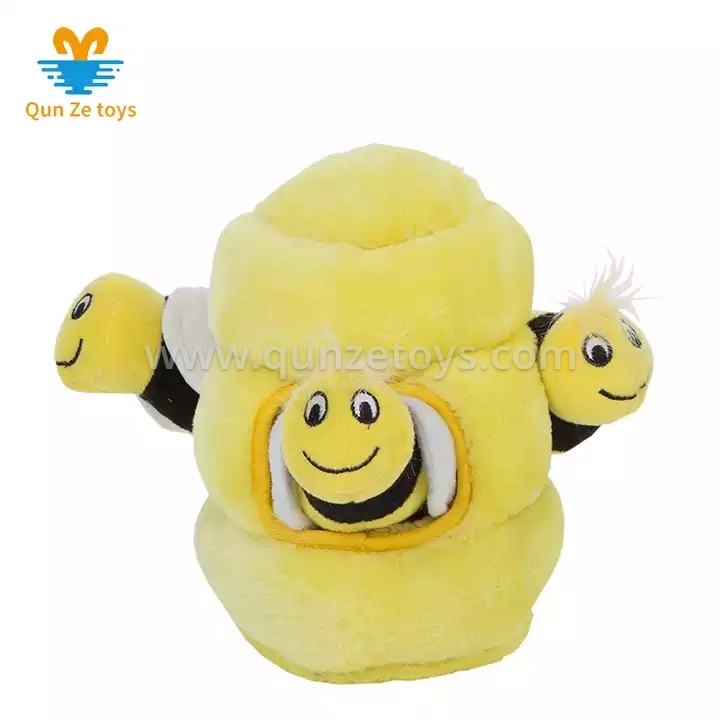 Custom Squirrel/Honeybee/Fox/Raccoon Squeaky Puzzle Dog Plush Toys Pet Chew Toys