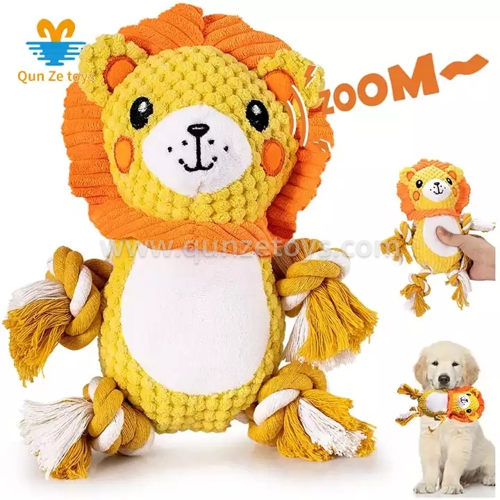 Wholesale Pet Supplies Squeaky Chew Dog Toy Teeth Cleaning Dog Plush Toys