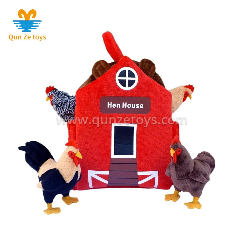 Customized 12 Inch Hen House Chicken Coop Plush Farm Stuffed Animal Pretend Play