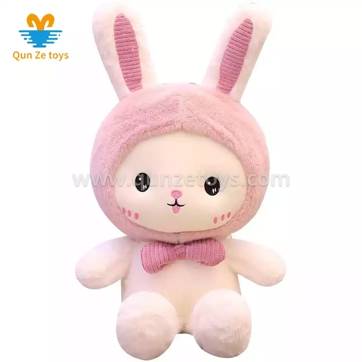 Pink Rabbit Plush Stuffed Animal Pillow Soft Hugging Plush Pillow Toy