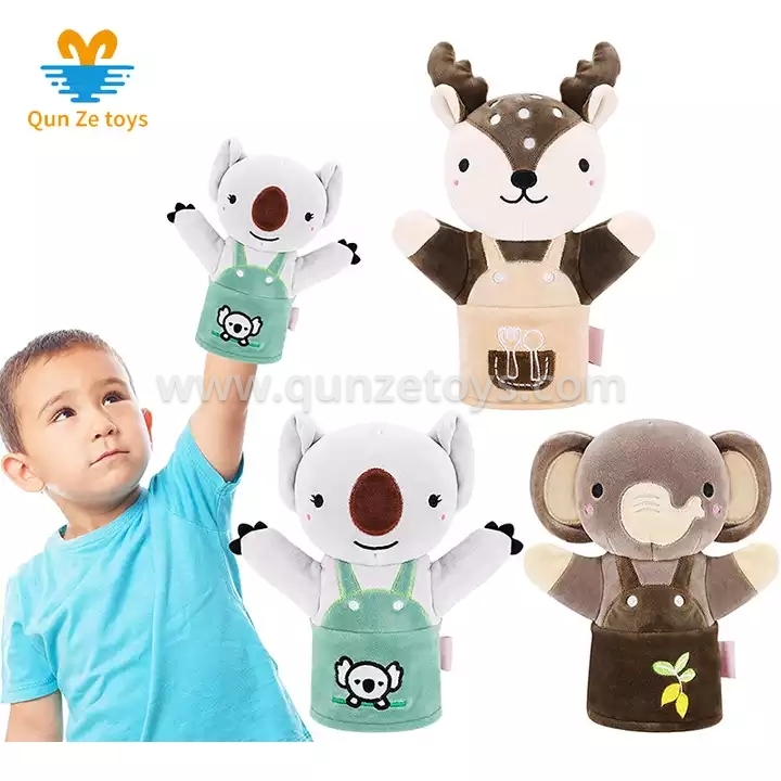 Soft Plush Animals Finger Puppet Toys Great Family Parents Talking Story Boys Se