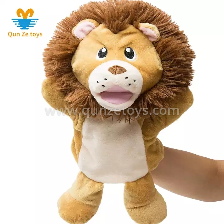 Hot Selling Wholesale Hand Puppets Lion Plush Animal Zoo Animal Puppets Hand Plu