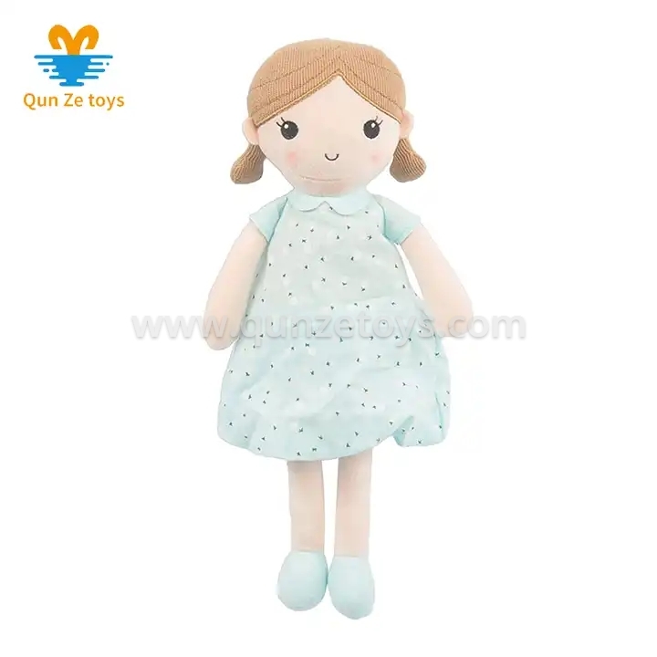 Factory Custom Plush Doll Soft Plush Mint Blue Rag Doll Custom Plush Toys
