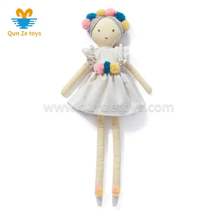 Factory oem White Ballet Girl Plush Toy Cute Princess Dress Doll girl dolls