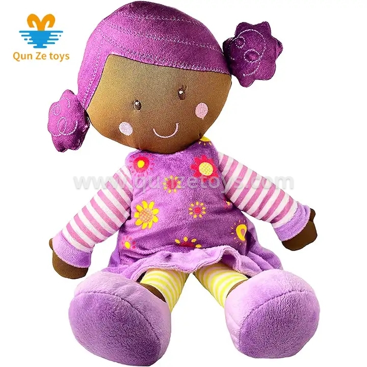 Factory Direct Customs Plush Brown Sugar Black Baby Doll African Life Size Human
