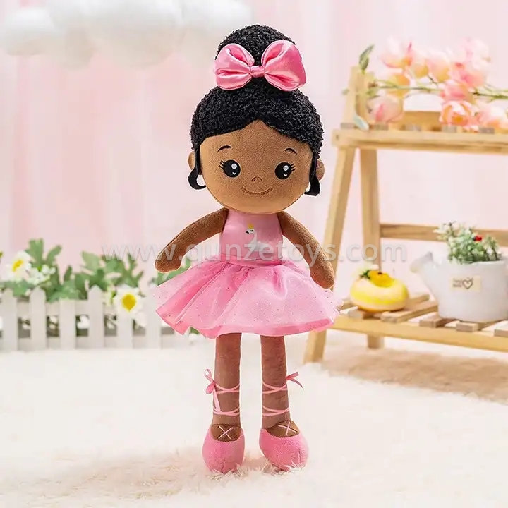 Factory Direct Customs New Design Soft Cute Black Dolls Plush Toy Baby