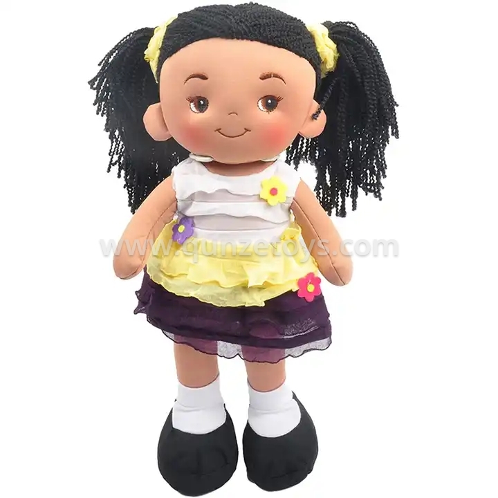 Plush 16  Yellow Asian Rag Doll for Girls Sleeping Cuddle Buddy for Toddlers lif