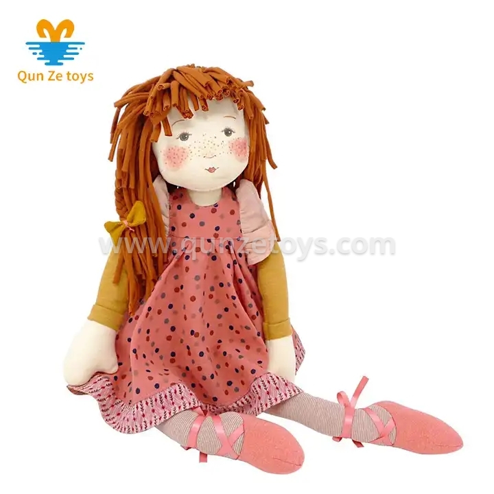 Chinese Factory oem Baby Gift Wedding Dress Girl Fabric Rag Africa Plush Doll