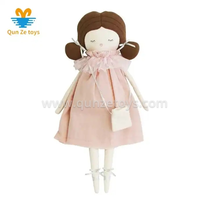 Factory 100% Cotton Made Ballerina Rag Fashion Girl Stuffed Plush Princess Dolls