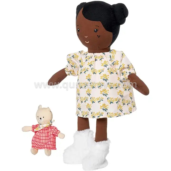 Washable and Dryer Safe 14 Inch Doll with Companion Stuffed Animal Visit Customi