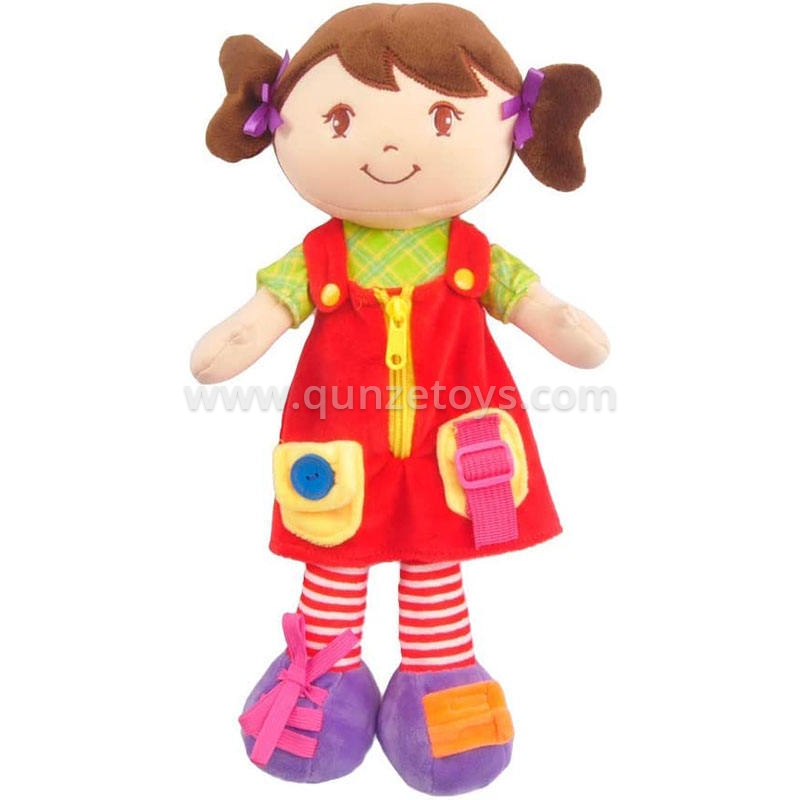Lovely Custom Kids Gifts Red Dress Plush Toy Set For Girl And Boy Plush Toy Doll