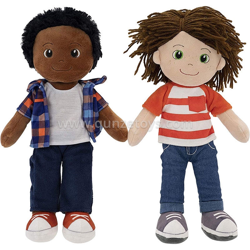 Hot Selling Manufacturer Custom Logo Plush Toy Sport Boy Black Doll Soft Plush H