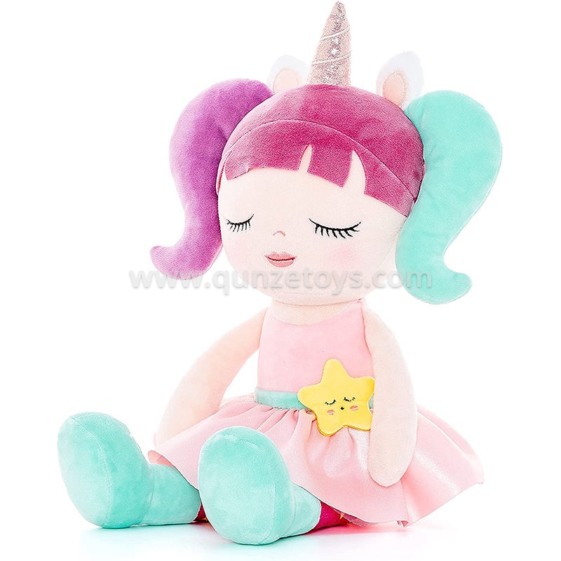 New Lovely Toddlers Toys Nursery Room Decor Girls Baby Gifts Soft Plush Doll Pur