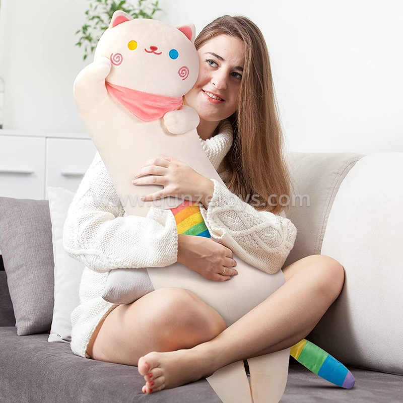 Rainbow Cat Plush Throw Pillow5