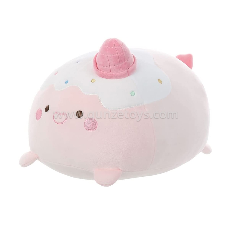 Popular Kawaii Cartoon Pillows Super Soft Pink Unicorn Ice Cream Plush Throw Pil