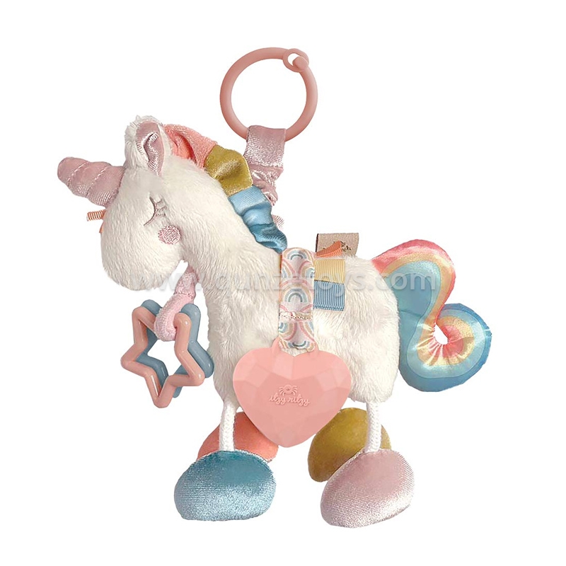 2023 New Bell Rattle Toy Gift For Baby Soft Safe Cute Alpaca Unicorn Bell Rattle