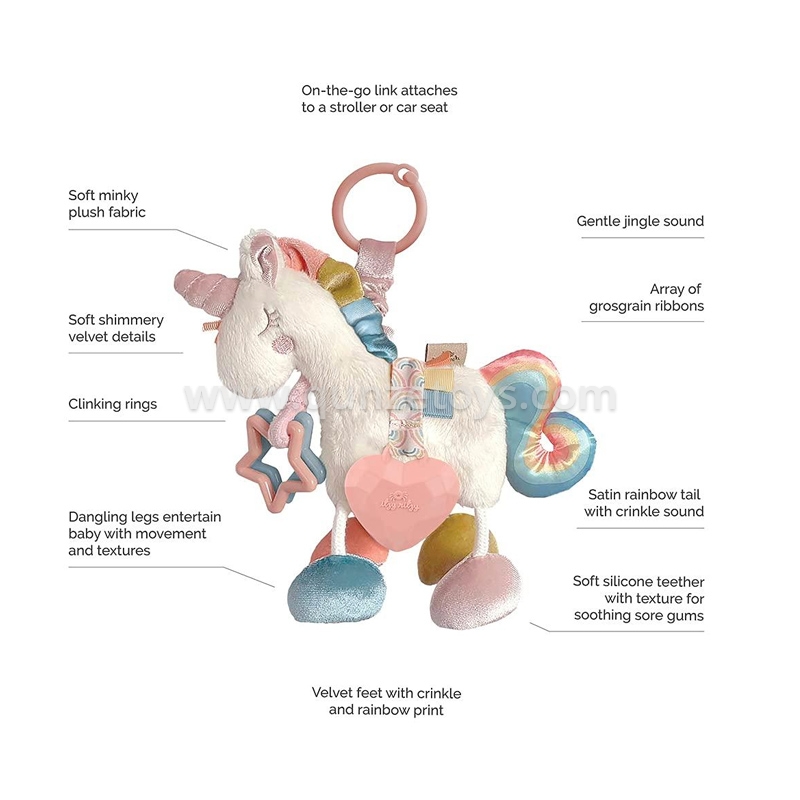 custom rattle plush toy