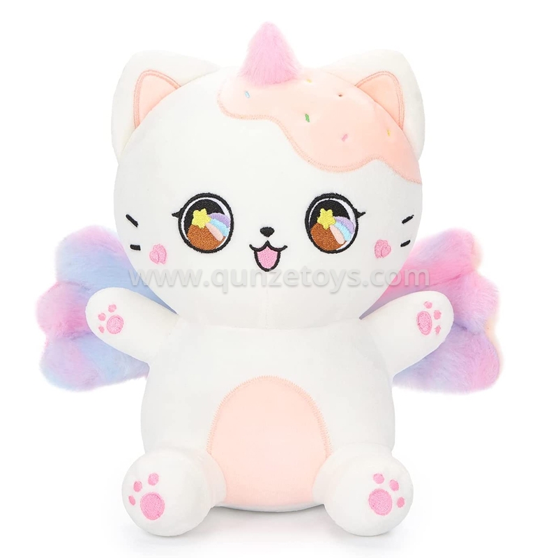 2023 New Super Soft Cartoon And Cute Colorful Wings panda Kitten Throw Pillow To