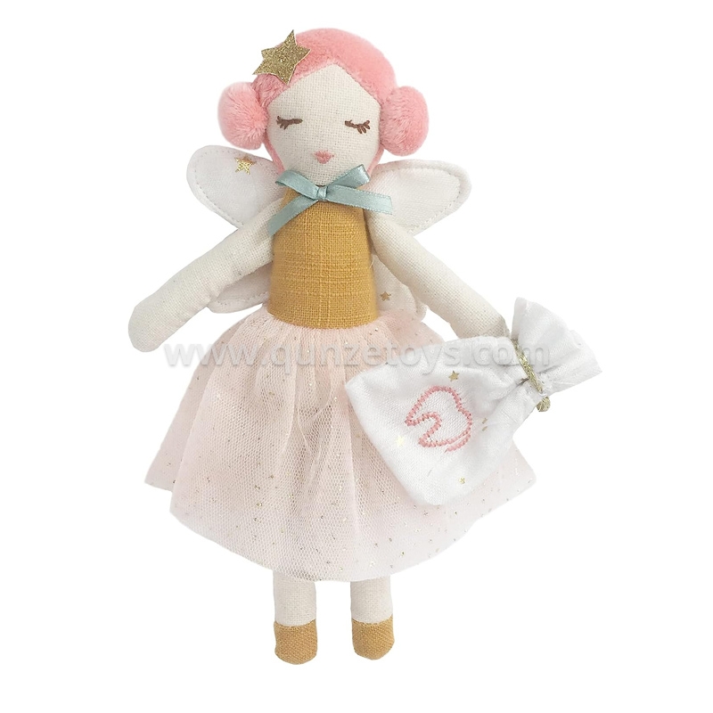 New Model 2023 Pink Dress And Wings Plush Soft Doll Girl Gift Exquisite Cute Too