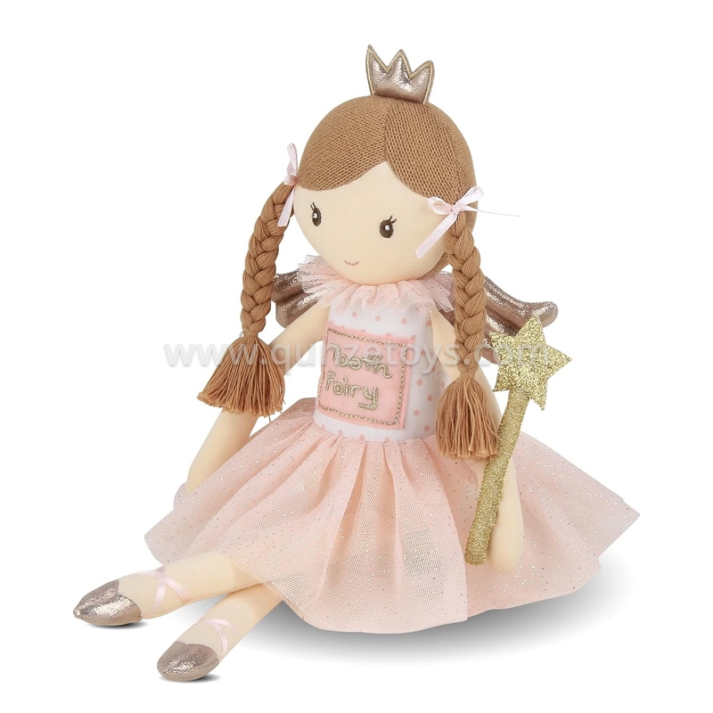 Hot Selling Pink Dress And Wings Plush Soft Doll Girl Gift Exquisite Cute Tooth 